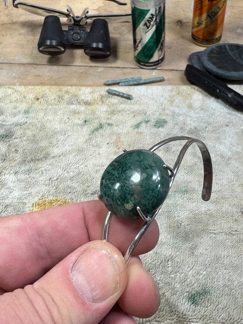 African Green Jade Cuff