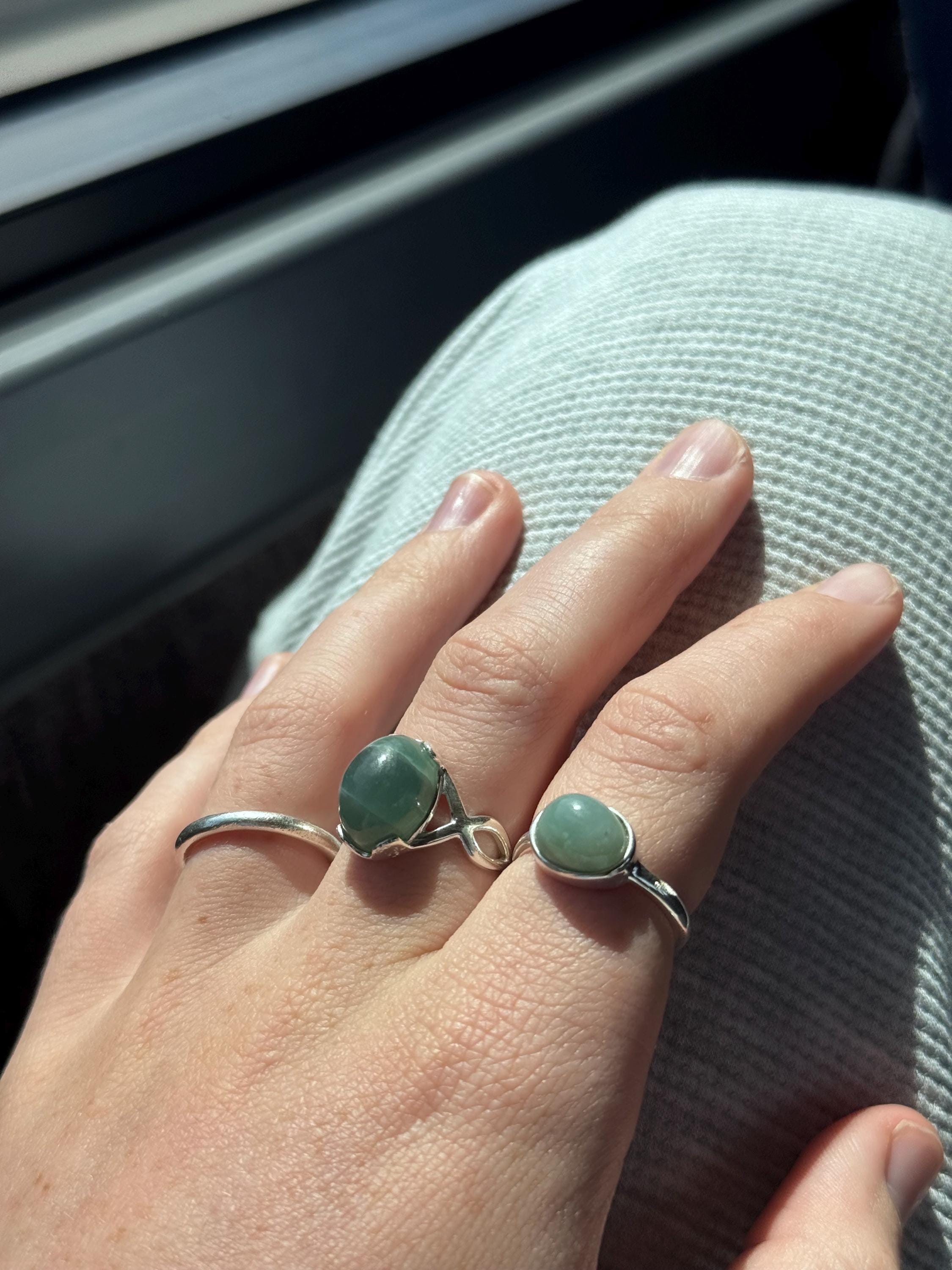 Guatemalan Blue Jade Ring