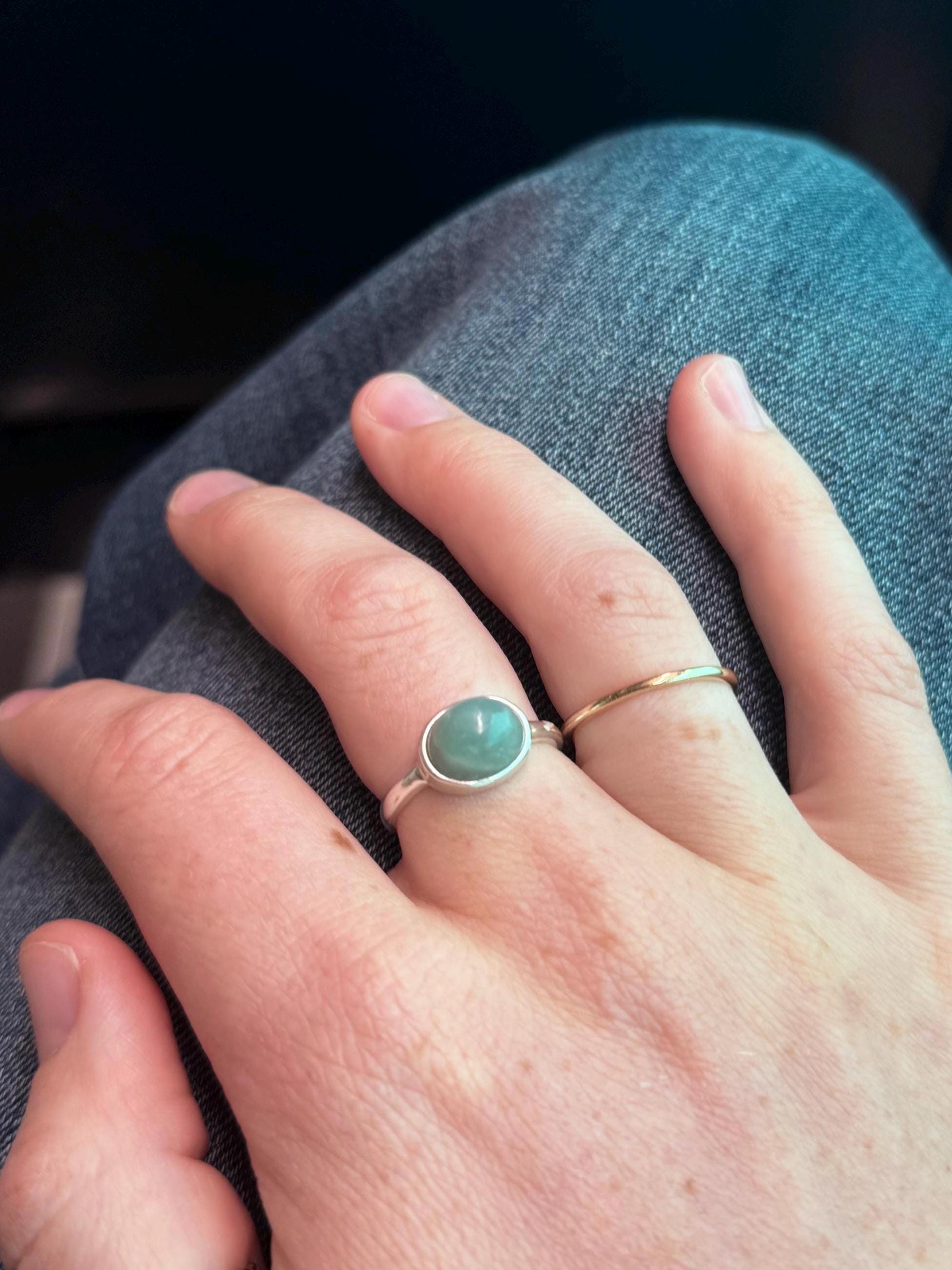 Guatemalan Blue Jade Ring