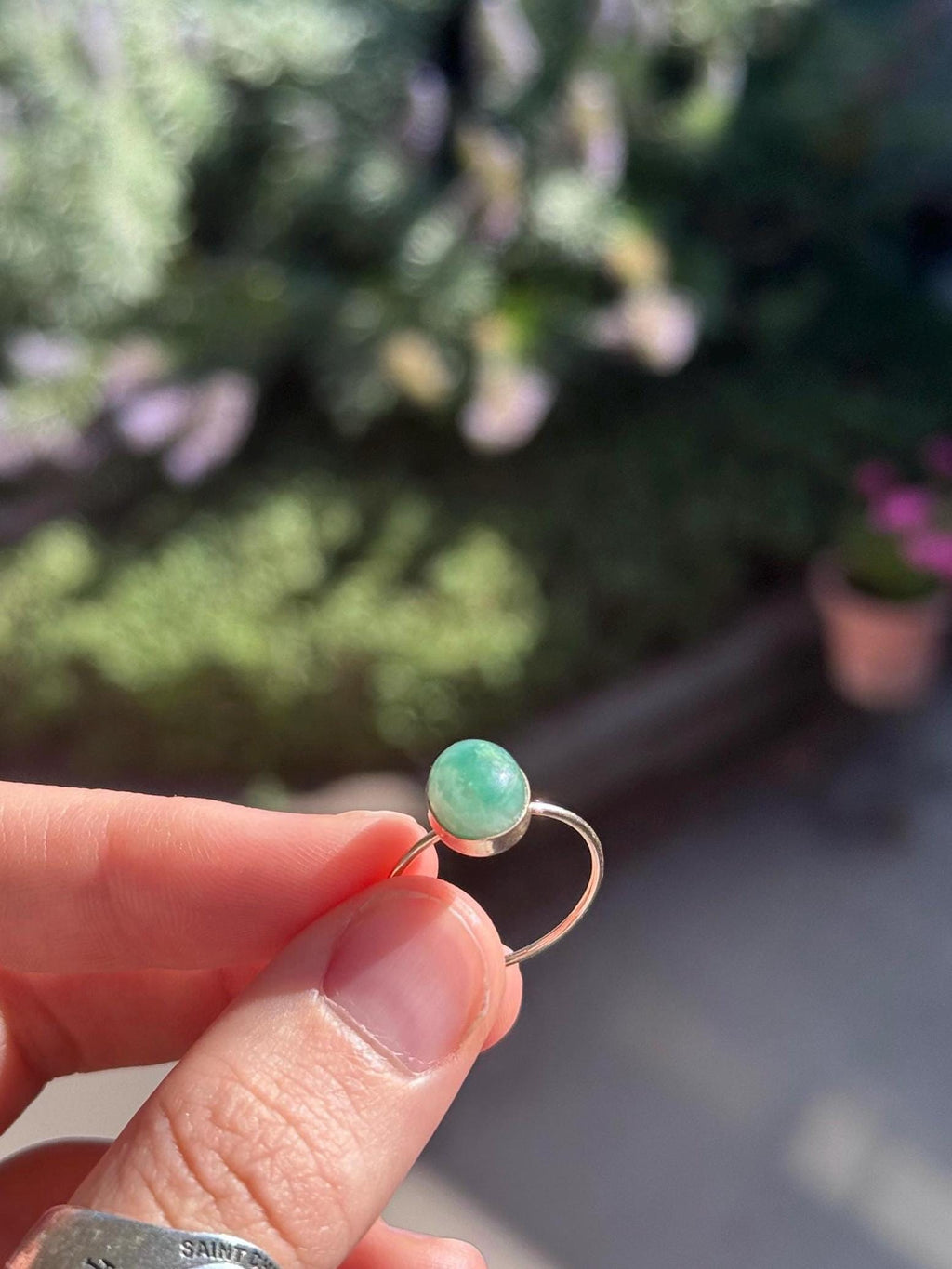African Green Jade Ring