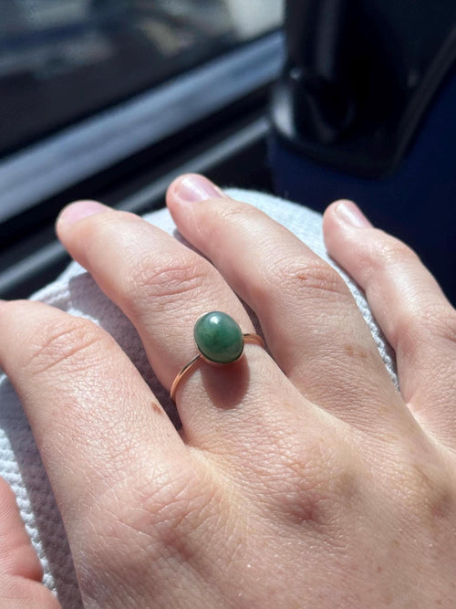 African Green Jade Ring